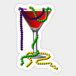 Mardi Gras Martini Sticker